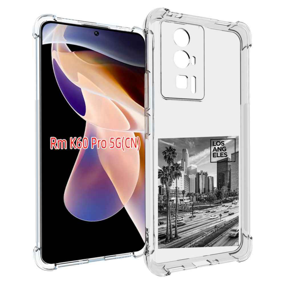 

Чехол MyPads черно белый лос анджелес для Xiaomi Redmi K60 Pro, Прозрачный, Tocco