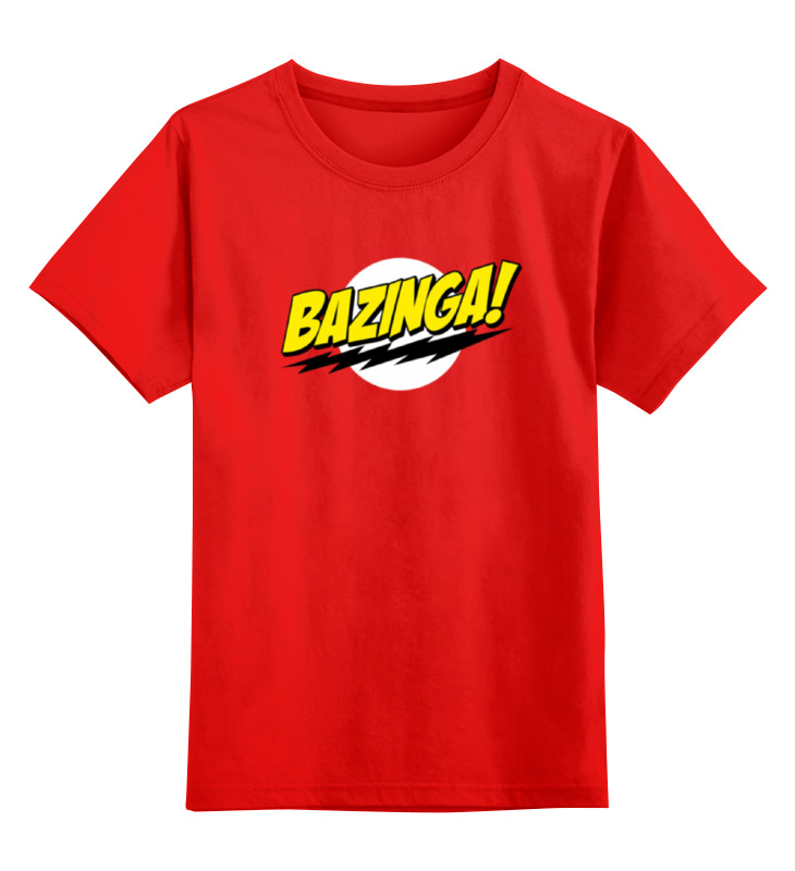 

Футболка детская Printio Шелдон купер - bazinga цв. красный р. 128, Шелдон купер - bazinga