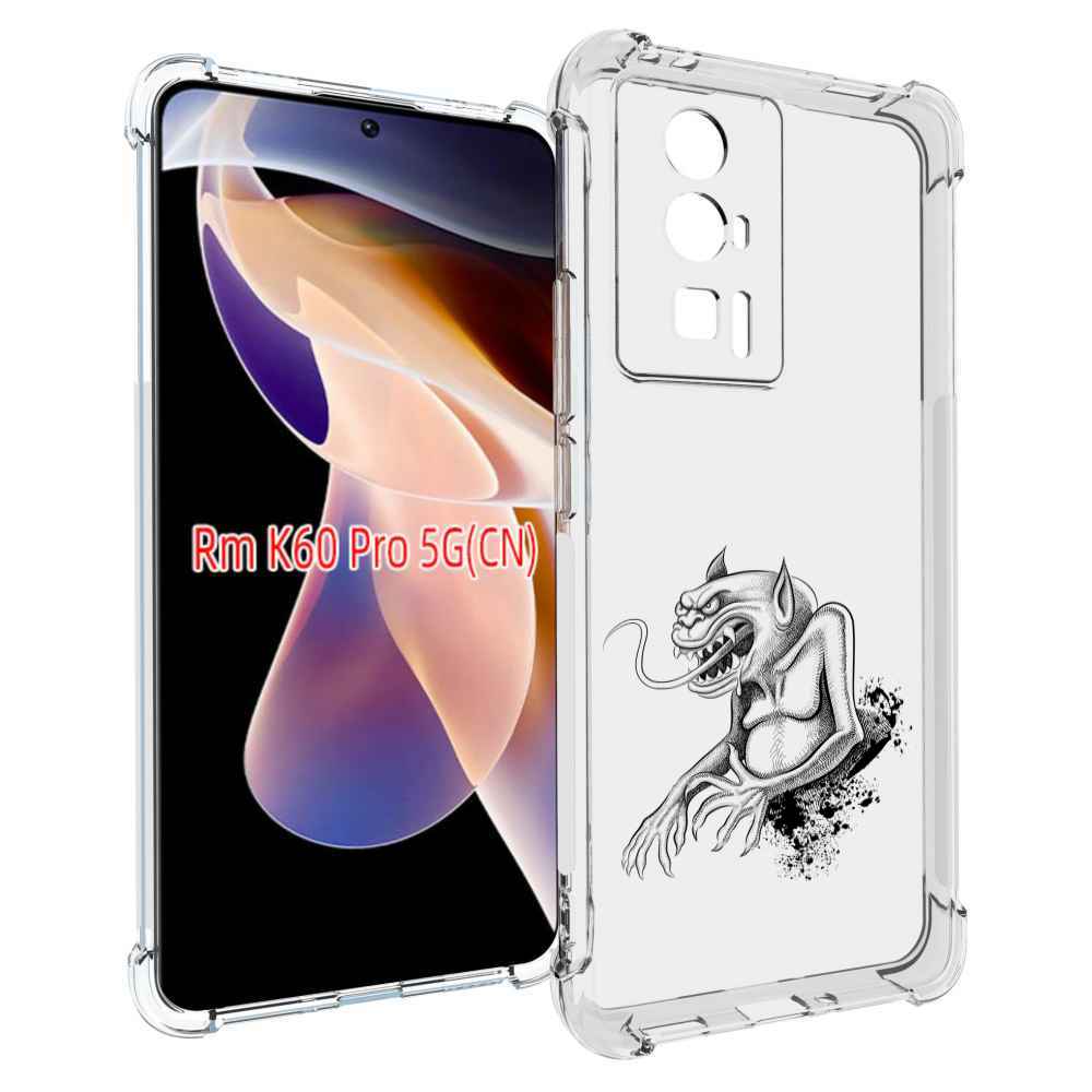 

Чехол MyPads чорт для Xiaomi Redmi K60 Pro, Прозрачный, Tocco