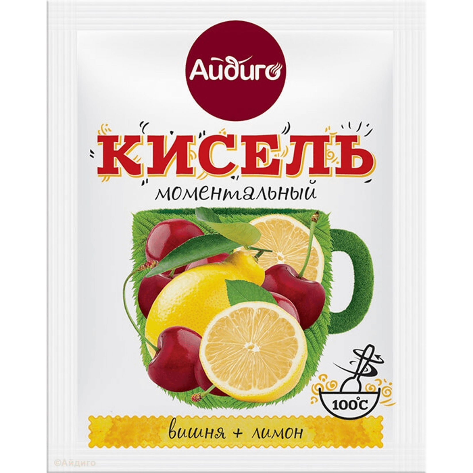 Кисель Айдиго моментальный вишня-лимон 30 г 18₽