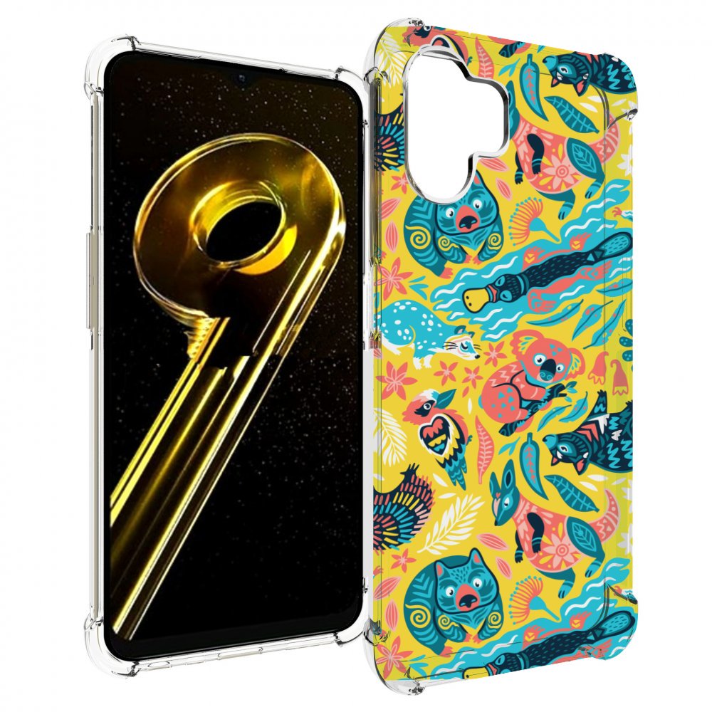 

Чехол бампер MyPads seamless-pattern для Realme 10 5G противоуда..., Прозрачный, Tocco