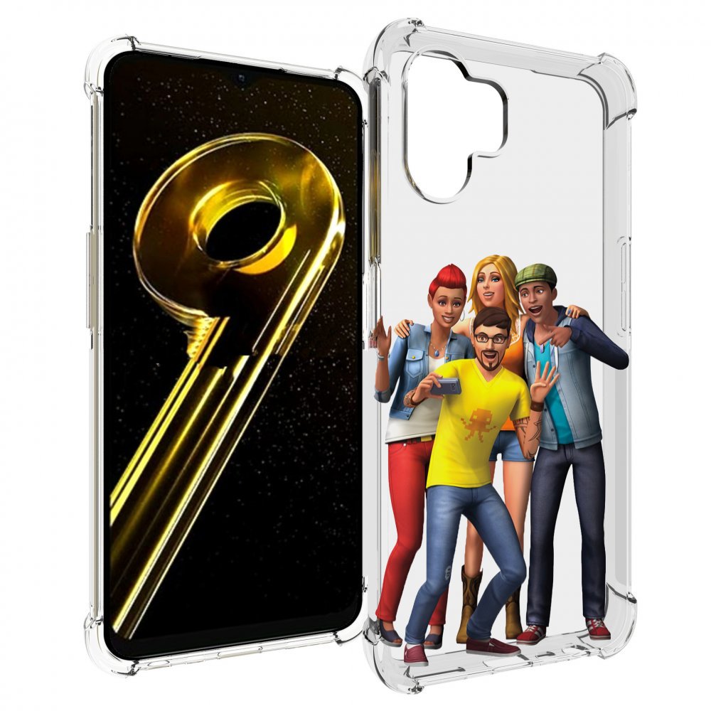 Чехол бампер MyPads sims для Realme 10 5G противоударный