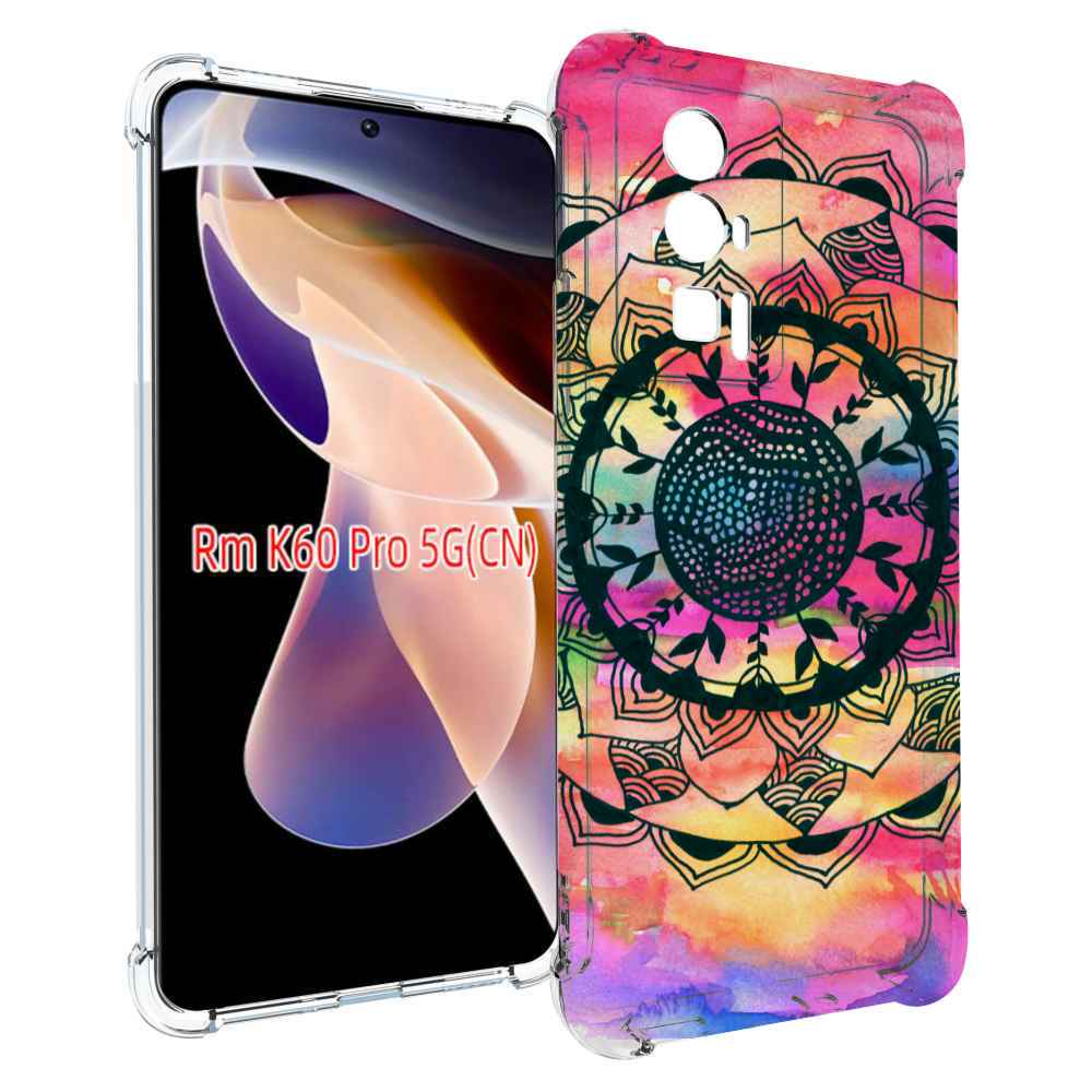 

Чехол MyPads яркая абстракция круглый цветок для Xiaomi Redmi K60 Pro, Прозрачный, Tocco