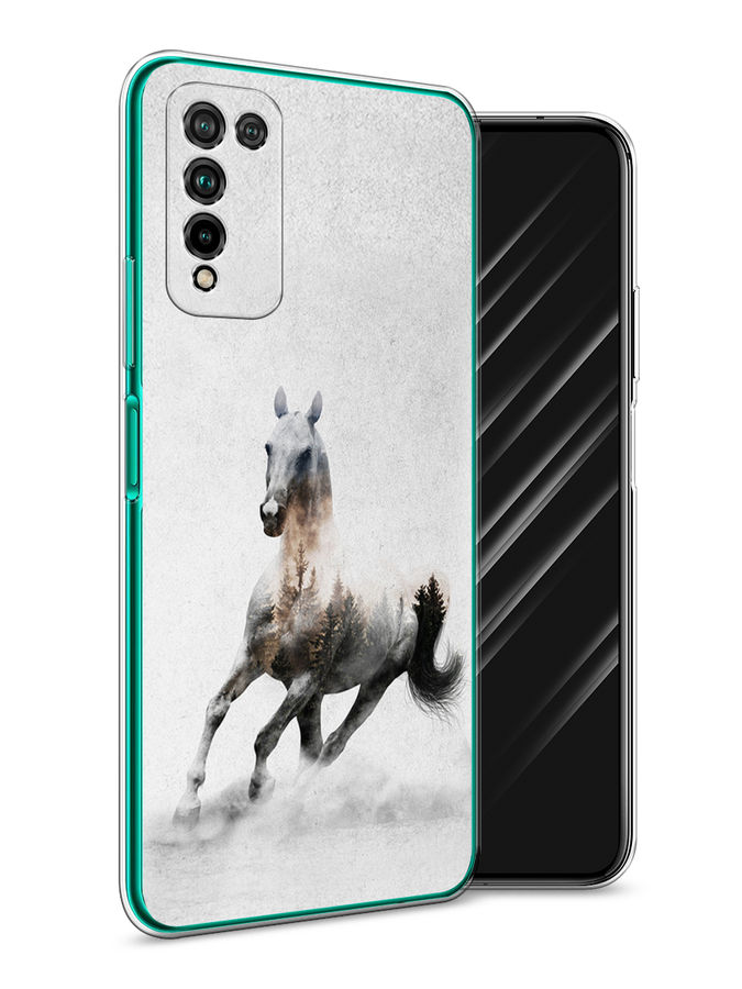 фото Чехол awog "лошадь лес" для honor 10x lite