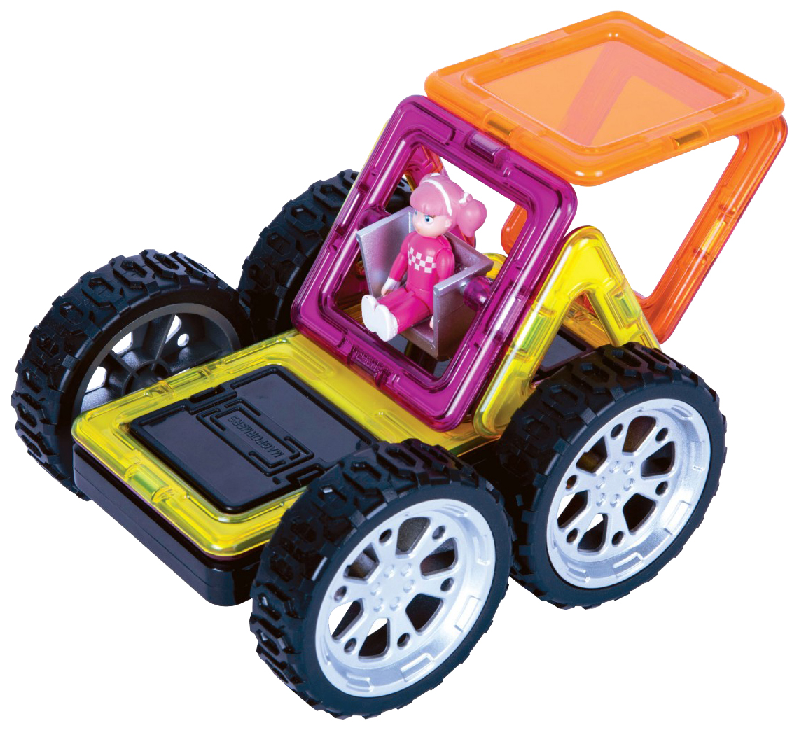 фото Магнитный конструктор magformers rally kart set girl 8 деталей