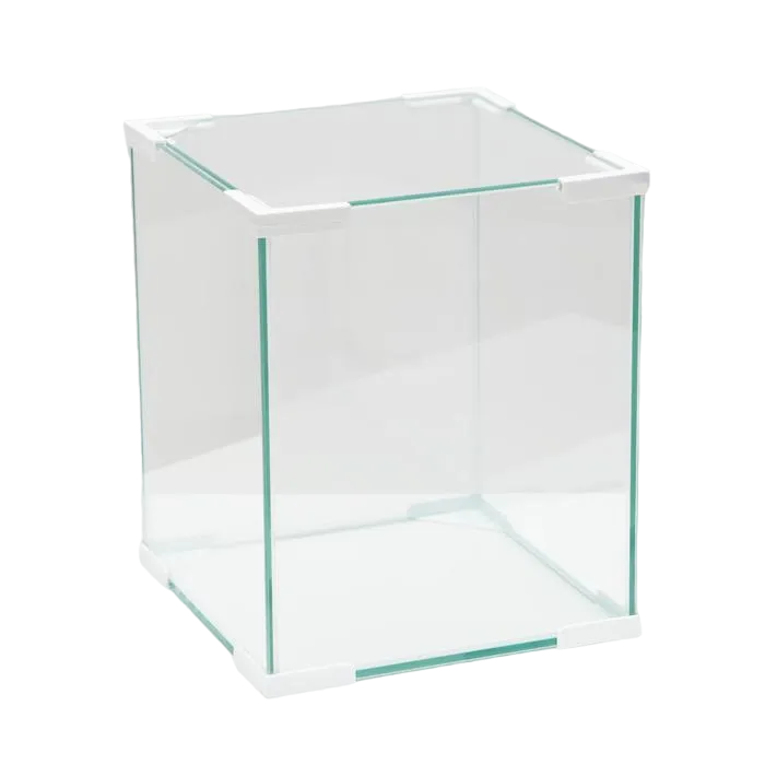 Аквариум Пижон Куб, белый уголок, покровное стекло, 19 л, 25 x 25 x 30 см