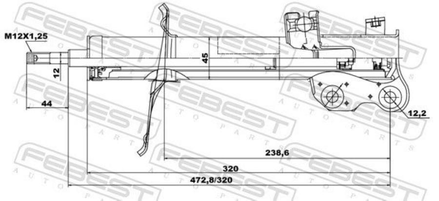 

Амортизатор подвески Febest 02666691FR