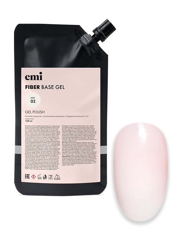 База E.Mi Fiber Base Gel Milk №2, 100 мл пребиотические волокна daily prebiotic fiber 120 капсул по 0 5 г