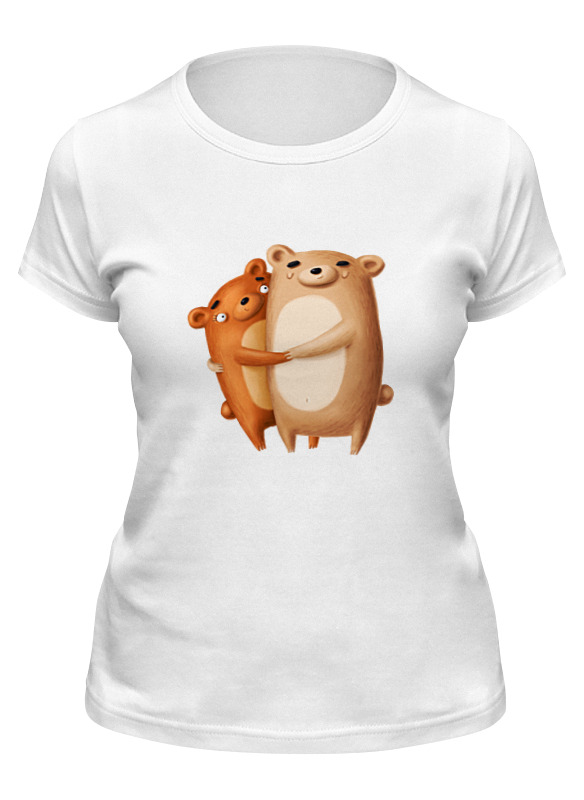 

Футболка женская Printio Медведи белая S, Белый, Медведи