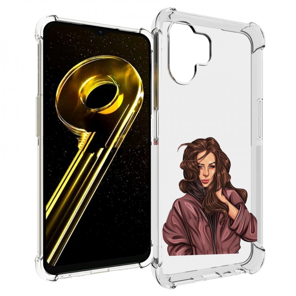 

Чехол бампер MyPads Арт-рисунок-девушки для Realme 10 5G противо..., Прозрачный, Tocco