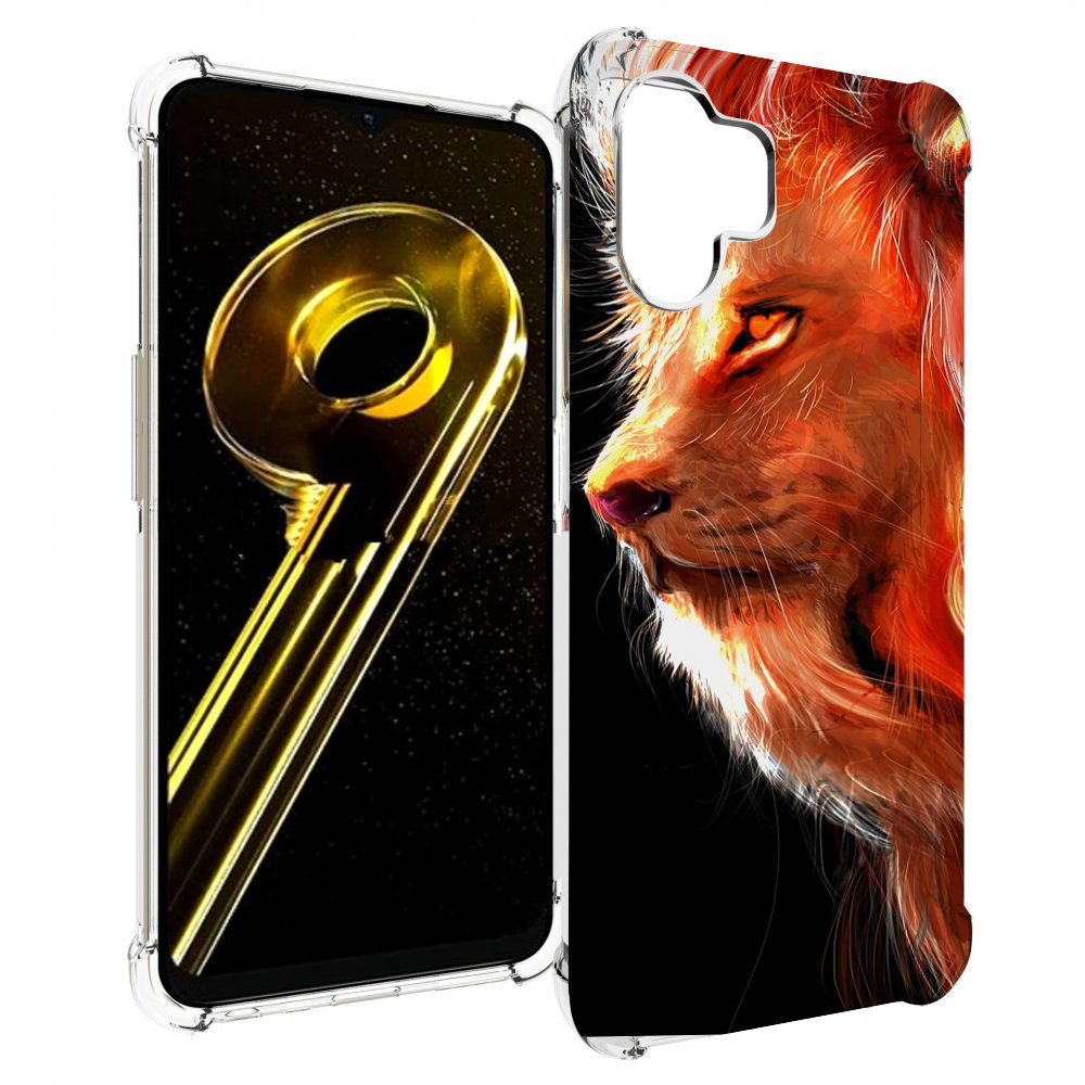 

Чехол бампер MyPads Арт-рисунок-льва мужской для Realme 10 5G пр..., Прозрачный, Tocco