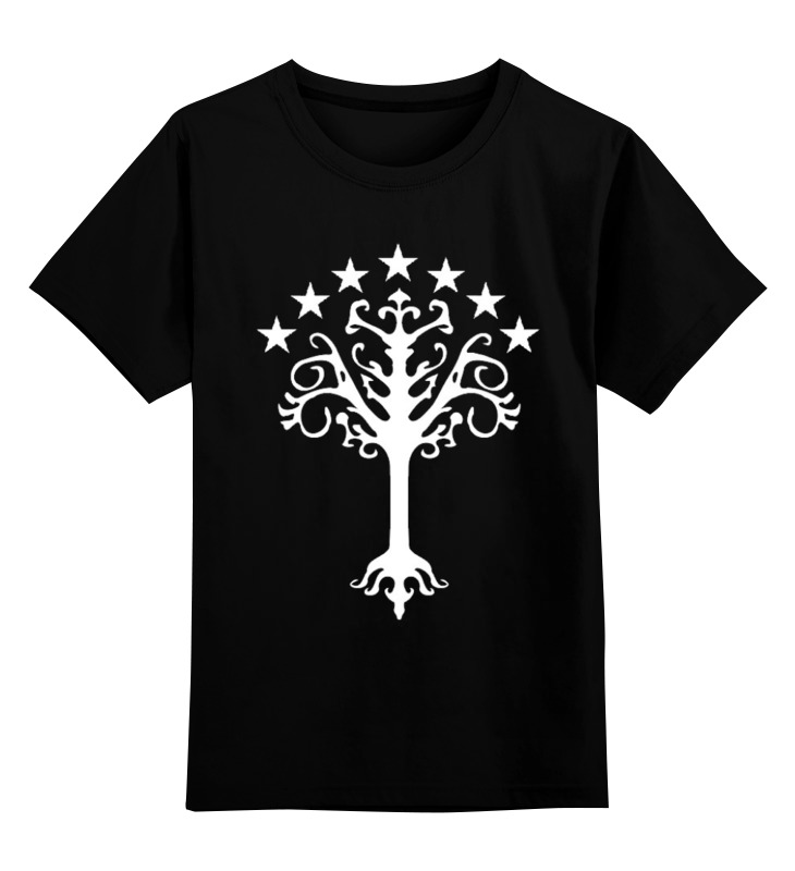 

Футболка детская Printio White tree of gondor цв. черный р. 128, White tree of gondor