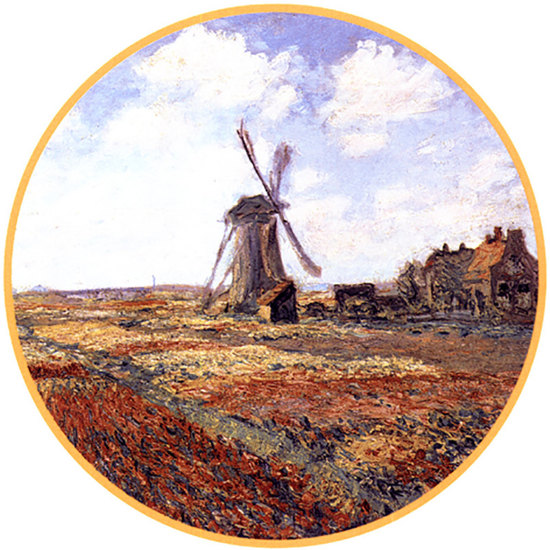 

Декоративная тарелка, Импрессионисты. Тюльпаны Голландии. Моне, 20 см.