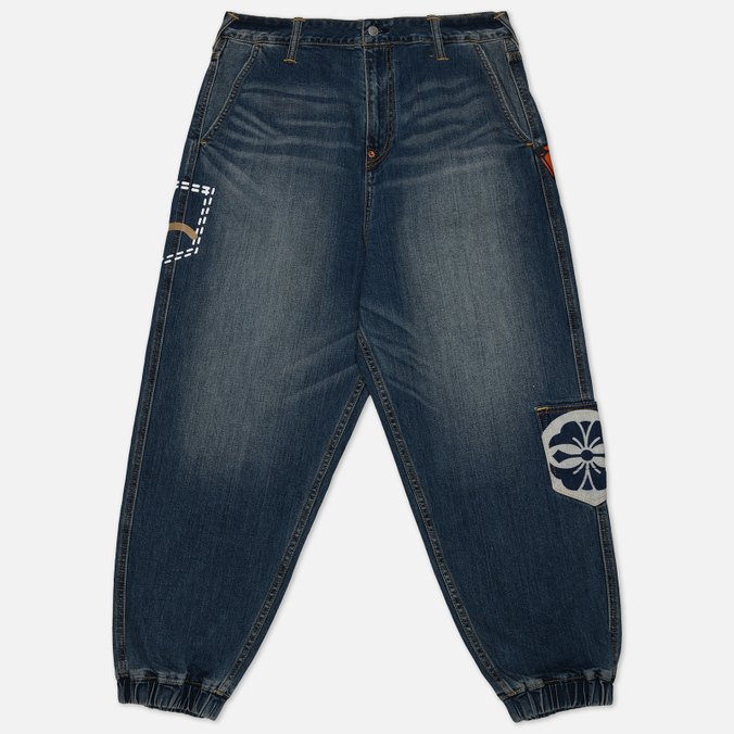 Мужские джинсы Evisu Heritage Multi-Pocket Denim Jogger синий, Размер 36