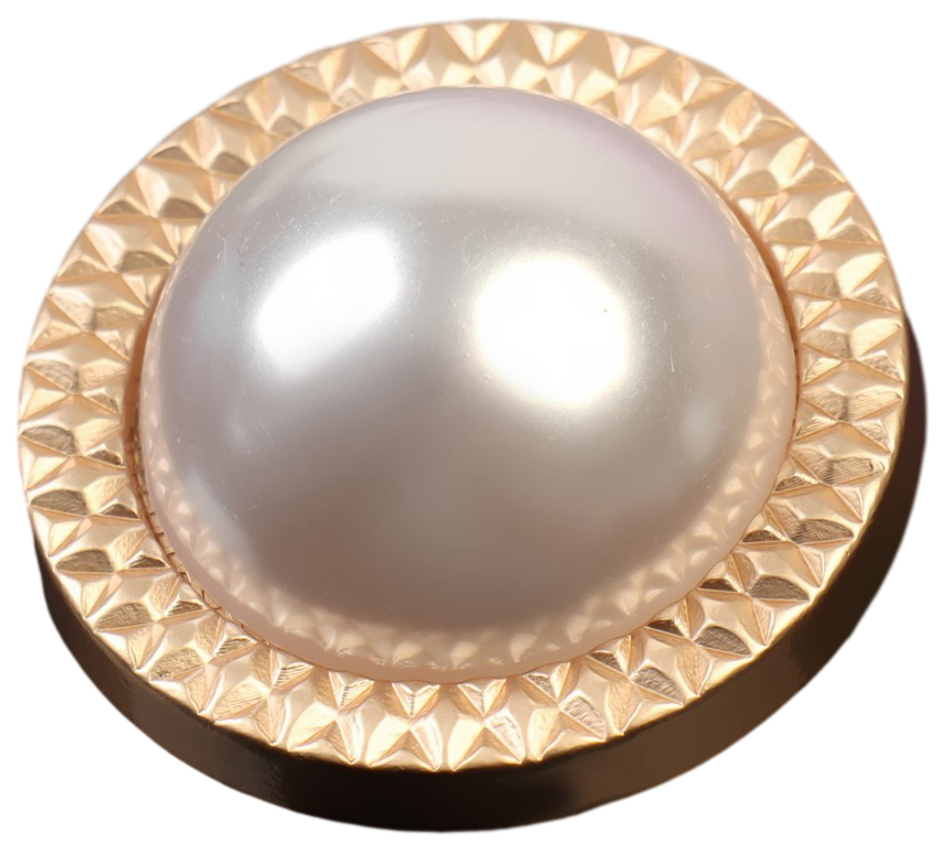 

Пуговица металлическая на ножке, декоративная, d = 25 мм, цвет жемчужный