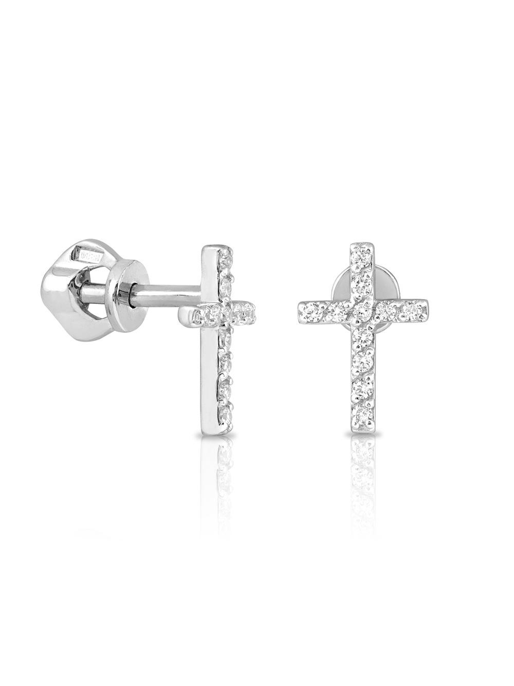 

Серьги пусеты из серебра с фианитом SKAZKA Natali Romanovoi 50710, 50710