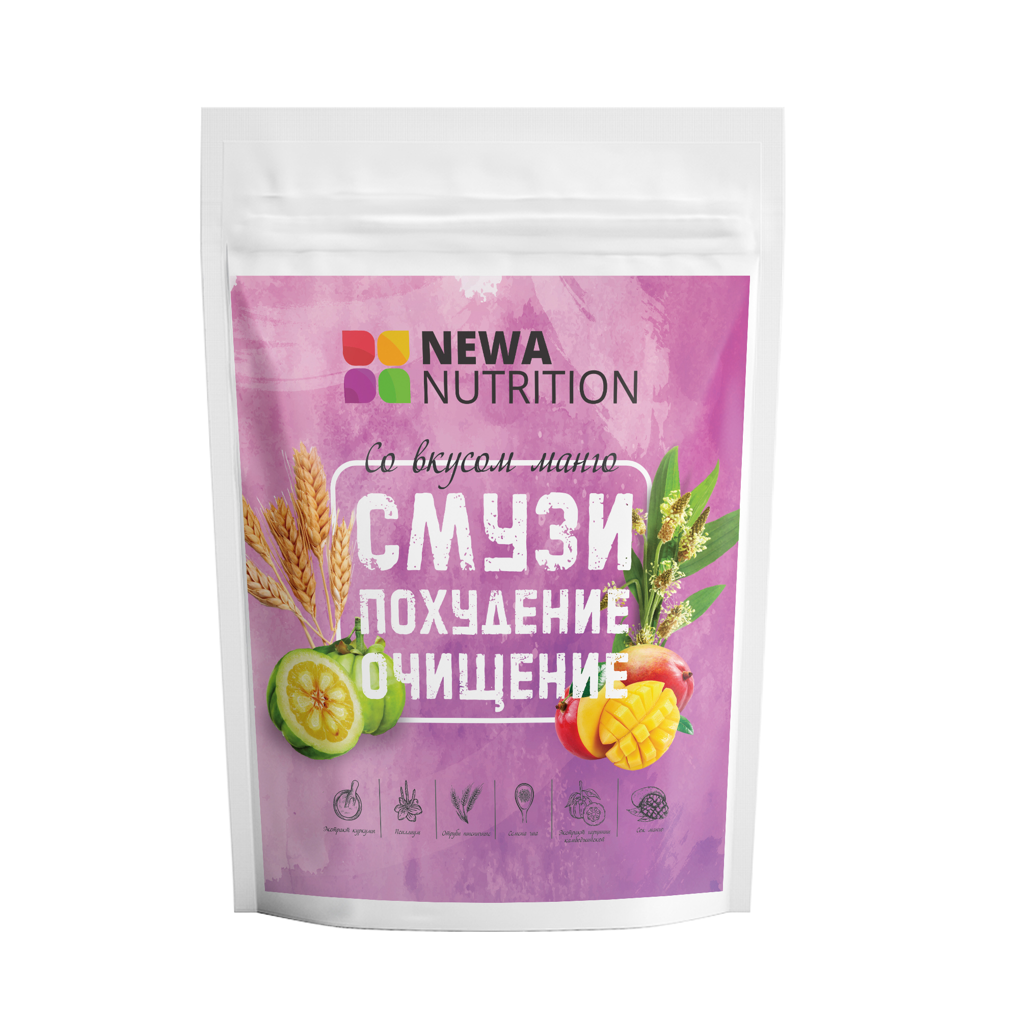 фото Смузи для похудения и очищения организма со вкусом манго newa nutrition