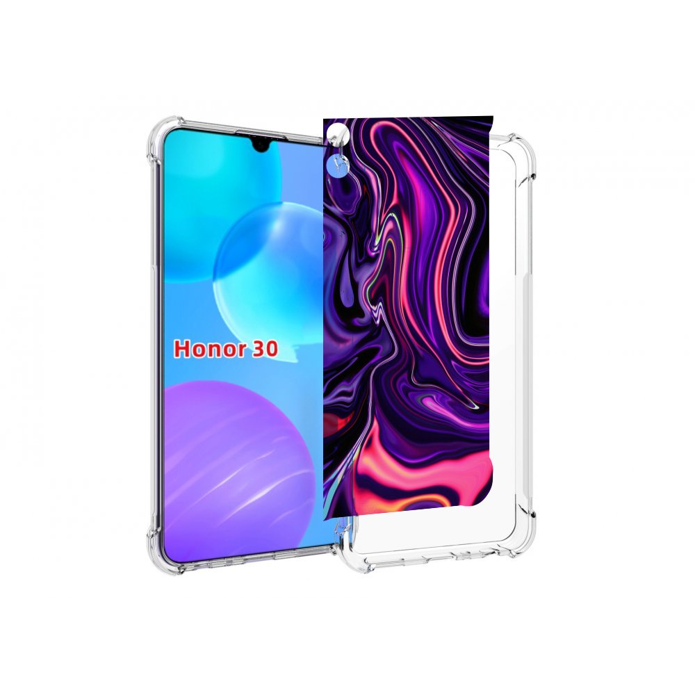 

Чехол MyPads фиолетовые краски для Huawei Honor 30 Lite, Tocco