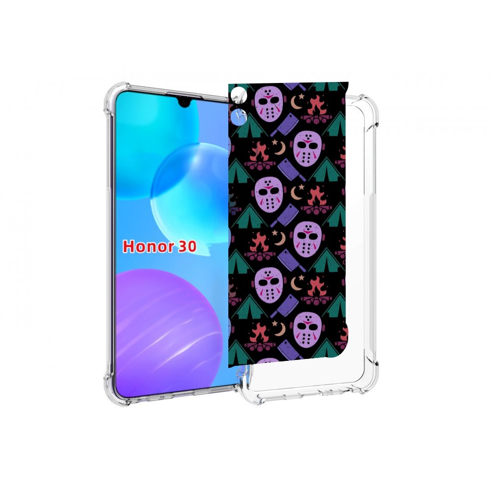 

Чехол MyPads фиолетовые маски для Huawei Honor 30 Lite, Tocco
