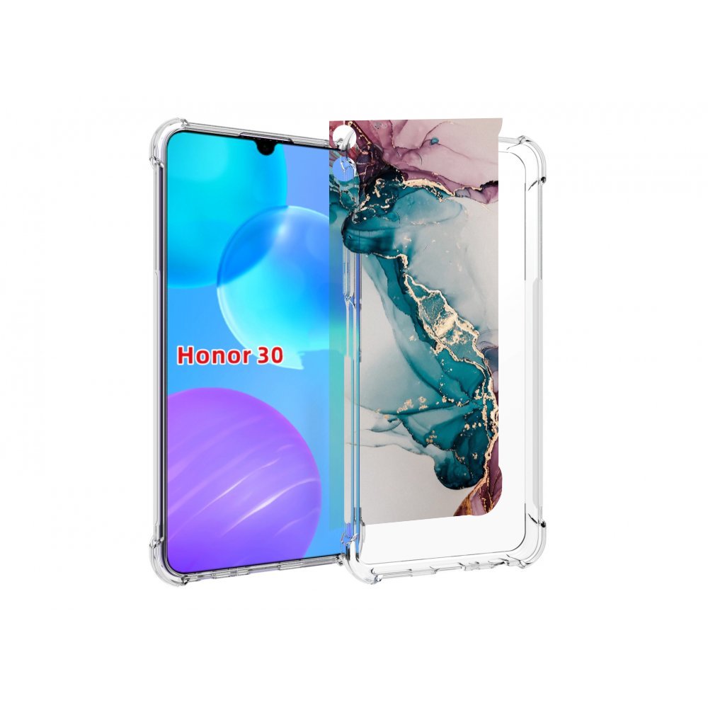 

Чехол MyPads фиолетовый синий краски для Huawei Honor 30 Lite, Tocco
