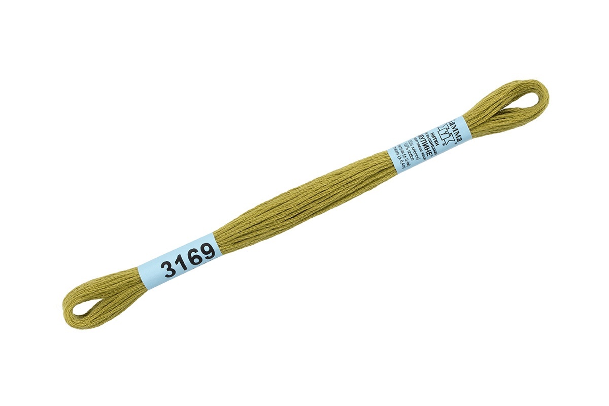 

Gamma мулине, 100% хлопок, 24х8 м, №3169, светло-зеленые, Зеленый
