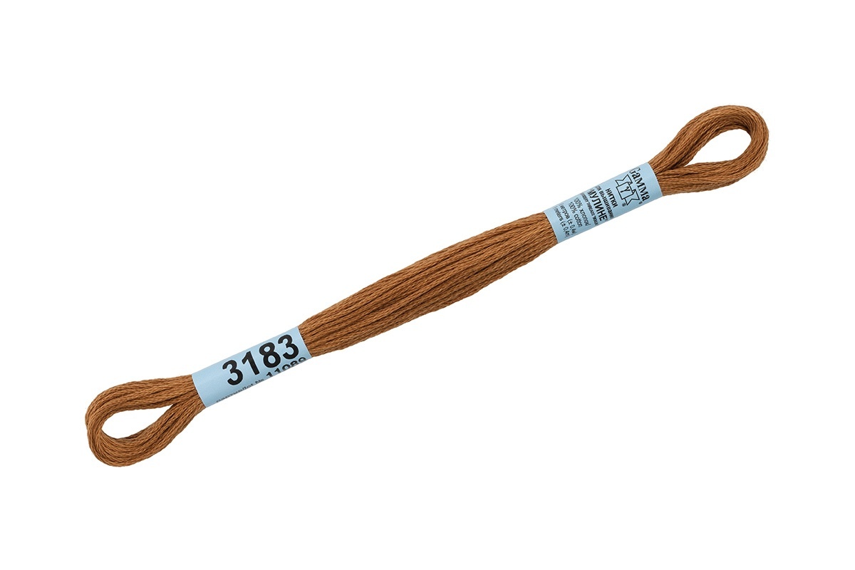 

Gamma мулине, 100% хлопок, 24х8 м, №3183, темно-темно-горчичные, Желтый