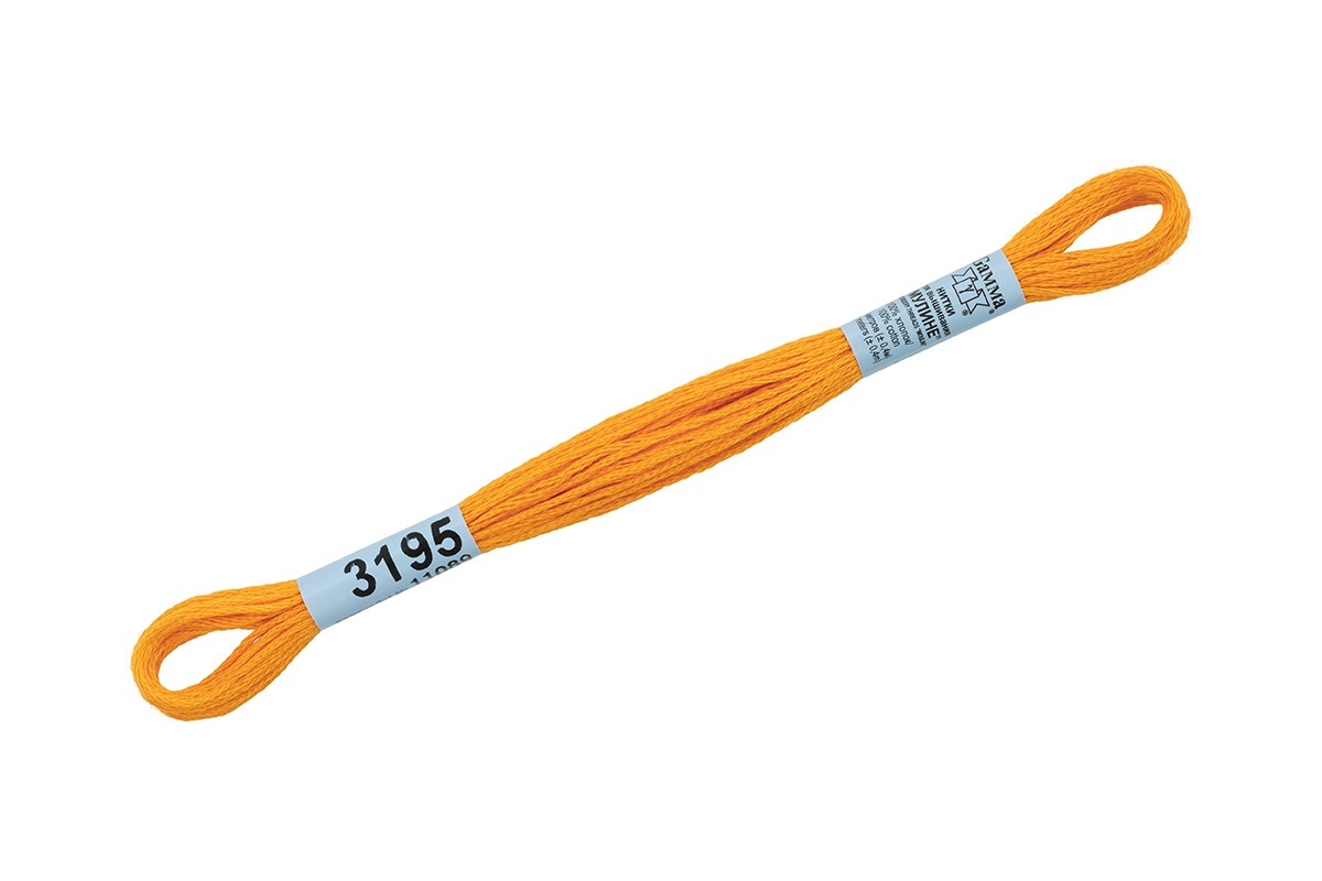 

Gamma мулине, 100% хлопок, 24х8 м, №3195, оранжевые, Оранжевый