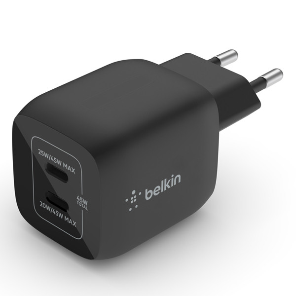 Сетевое зарядное устройство Belkin BoostCharge Pro Dual Wall Charger 45W Black