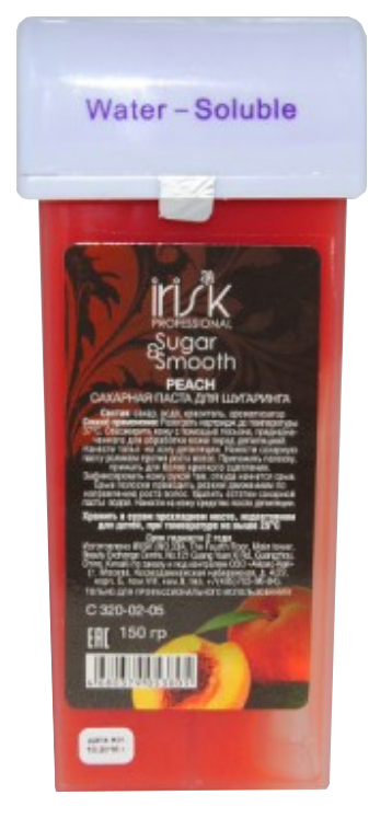 фото Сахарная паста irisk для шугаринга в картриджах sugar & smooth персик 150 г