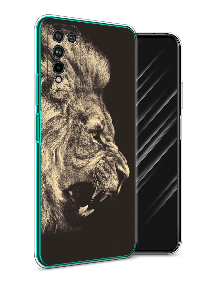 

Чехол Awog на Honor 10X Lite "Львиный рык 2", Бежевый;черный, 6104650-1