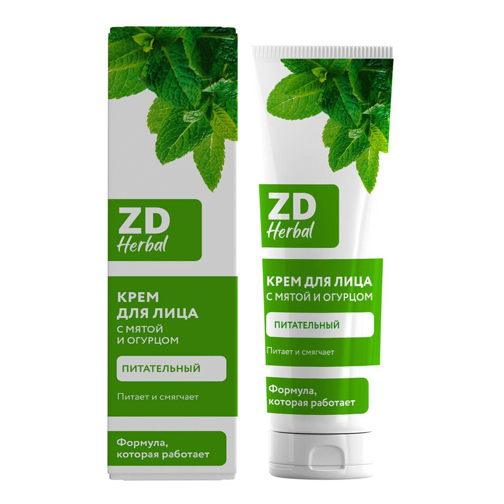 

Крем для лица ZD Herbal Питательный с мятой и огурцом 50 мл
