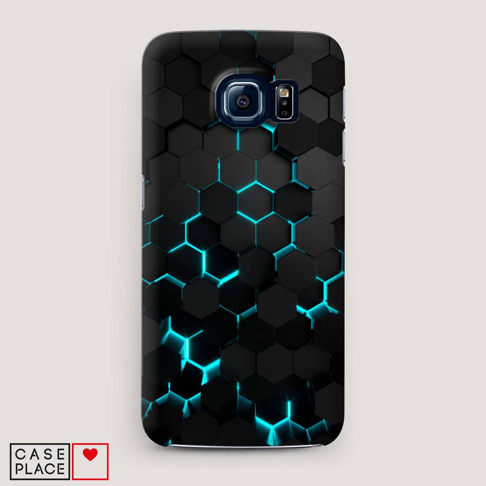 фото Чехол awog "соты бирюзовые" для samsung galaxy s6