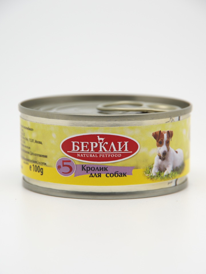 фото Влажный корм для собак berkley, кролик, 1шт, 100г