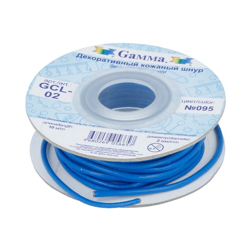 

Gamma 2 мм, кожаный, 10 м, №095, светло-синий