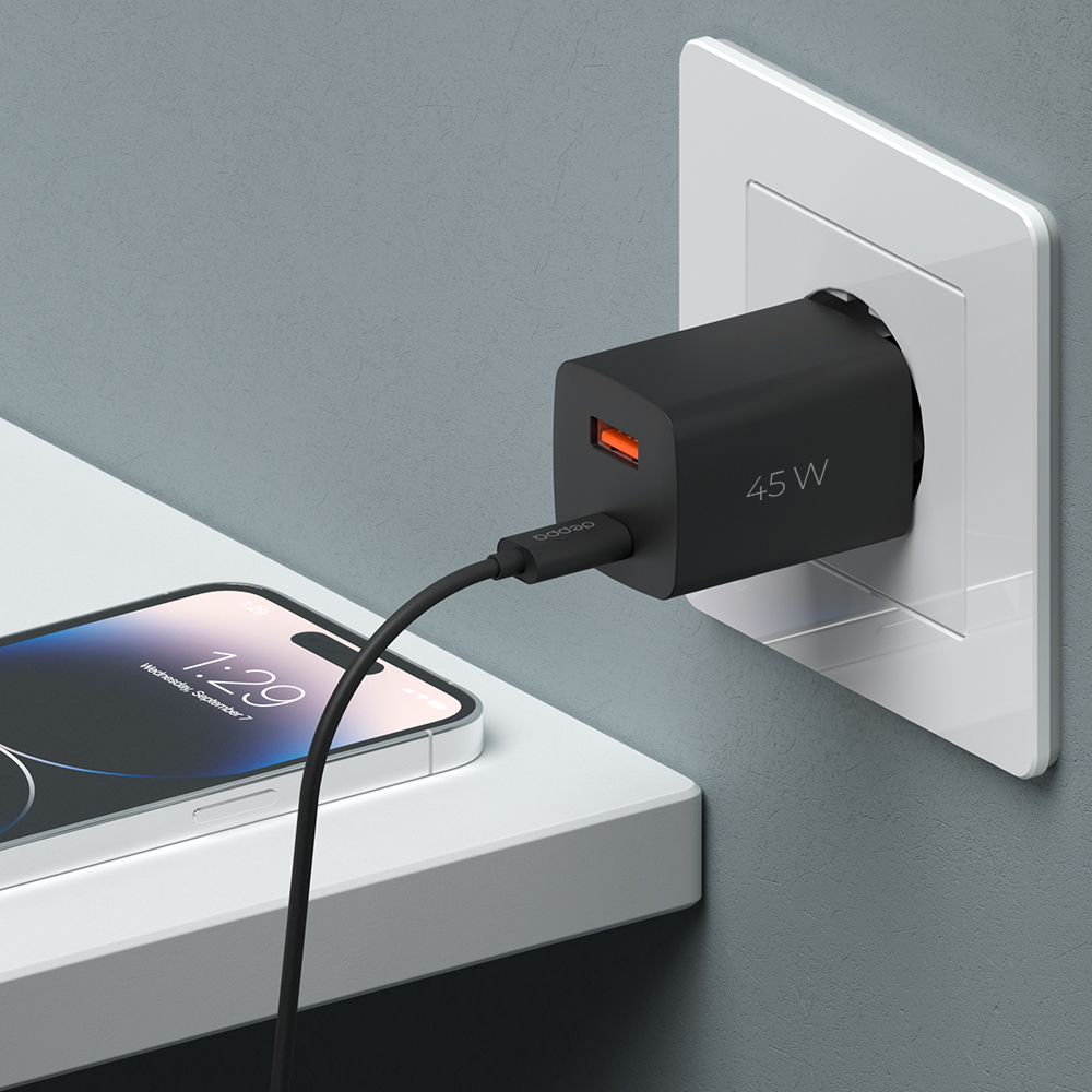 

Сетевое зарядное устройство Deppa 11436 отсутствует 1x USB Type A, 1xUSB Type-C 3 А черный, 11436