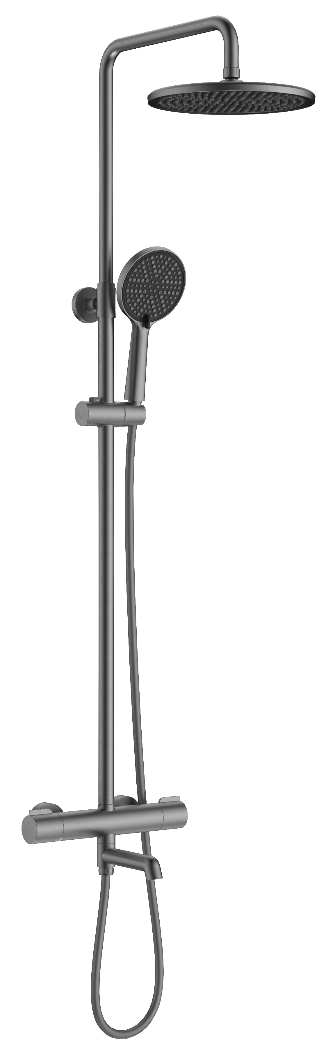 Душевая система с термостатом Raglo R20 R20.26.09 оружейная сталь