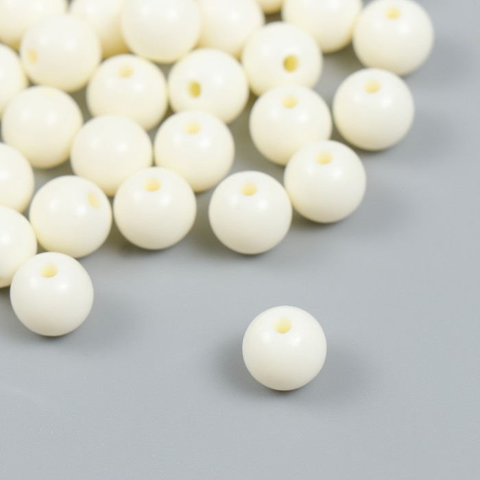 

Бусины Арт Узор Белоснежные глянец набор 25 гр d=1 см, 2шт, Белый