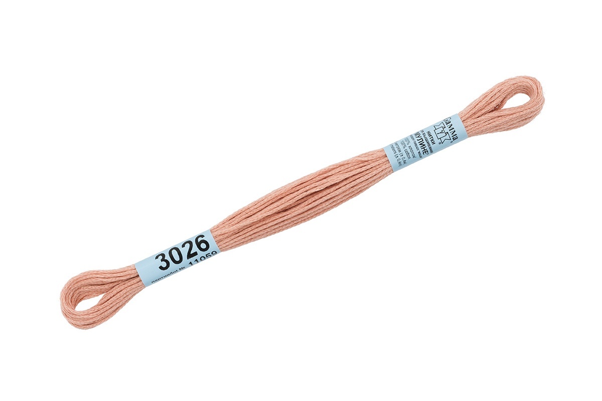 

Gamma мулине, 100% хлопок, 24х8 м, №3026, персик, Разноцветный