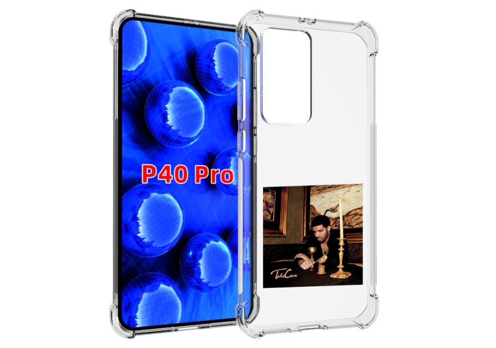 

Чехол MyPads Drake - Take Care для Huawei P40 Pro противоударный, Прозрачный, Tocco