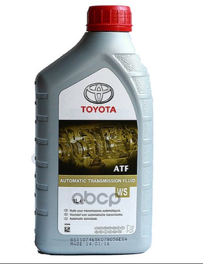 фото Масло трансмиссионное toyota auto fluid ws 1 л 08886-81210 auto fluid ws 1l cеквентальная