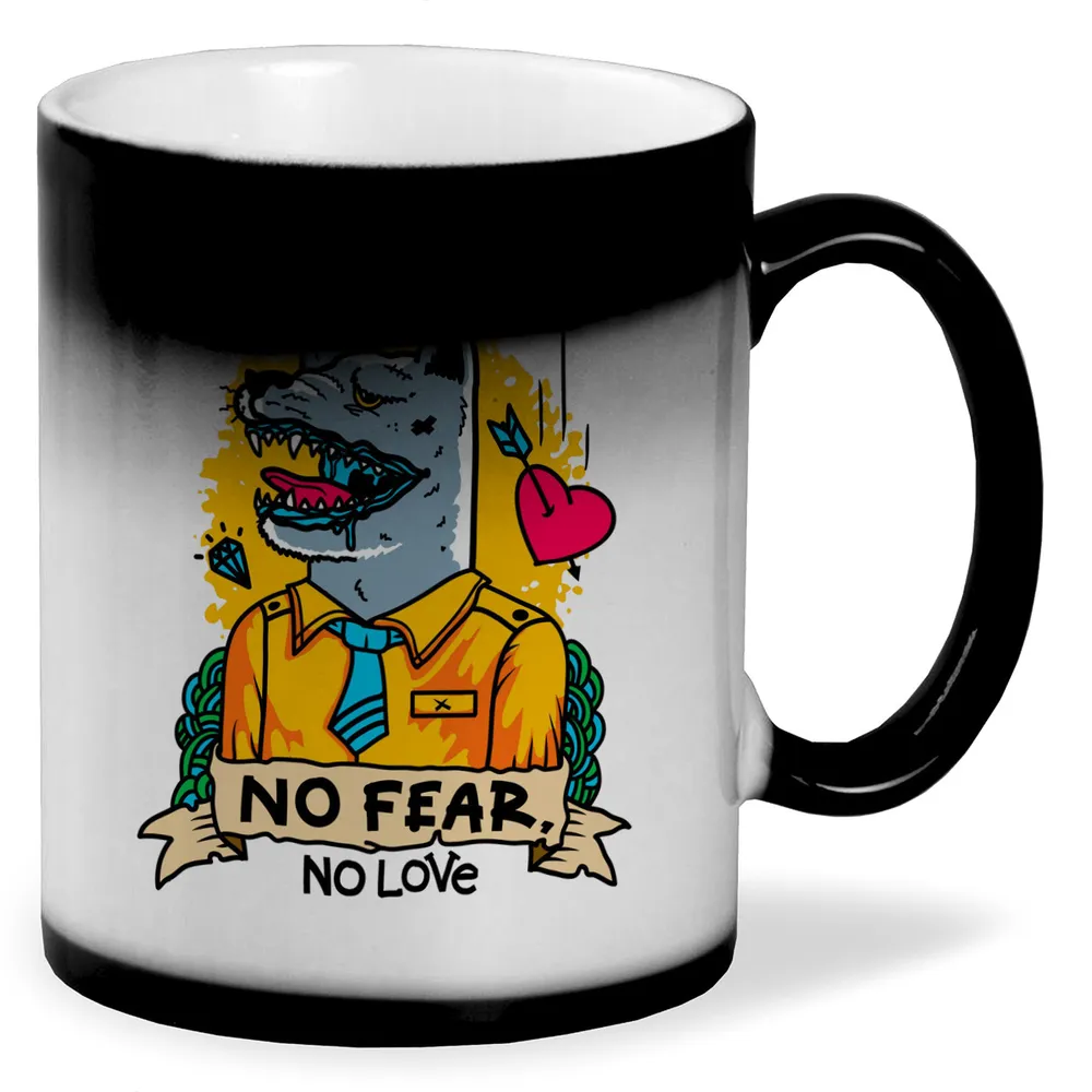 

Кружка CoolPodarok Прикол Волк no fear