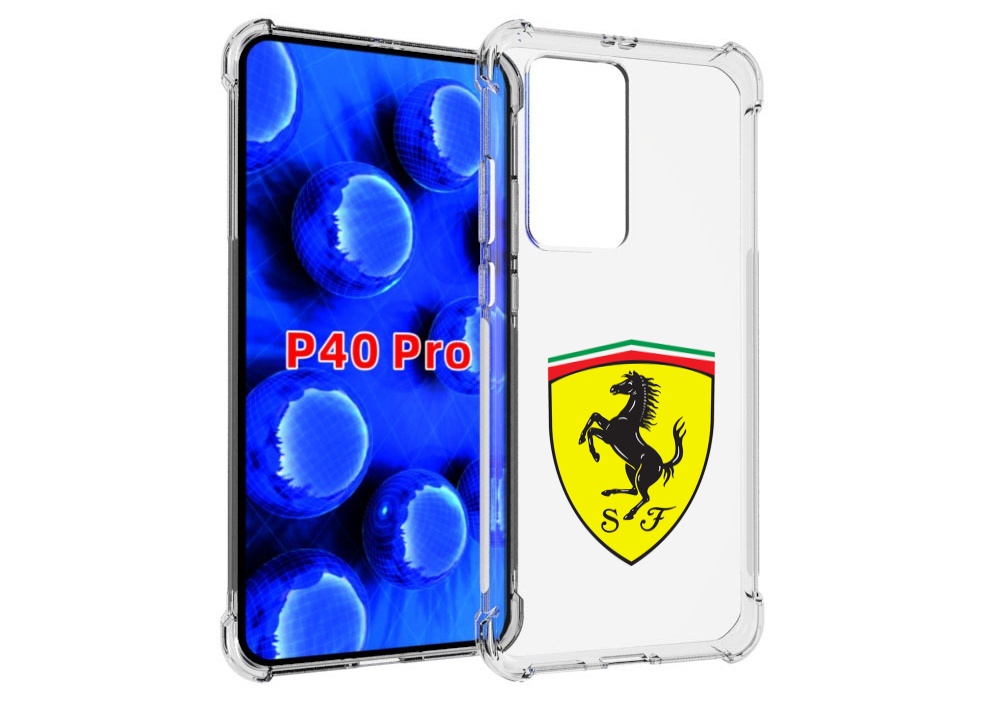 

Чехол MyPads Ferrari-3 мужской для Huawei P40 Pro противоударный, Прозрачный, Tocco