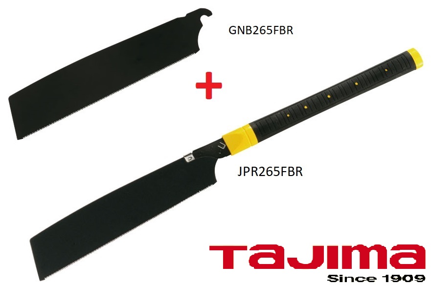 Ручная пила TAJIMA Japan Pull JPR265FBR полотно с покрытиемзапполотно GNB265FBP265мм 9500₽