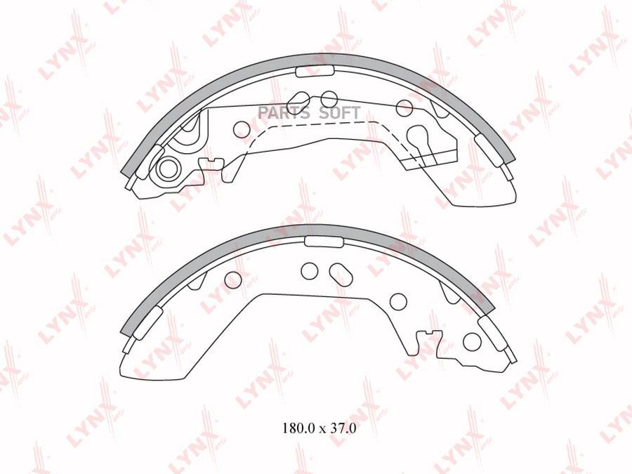 

Тормозные колодки LYNXauto задние барабанные bs6301