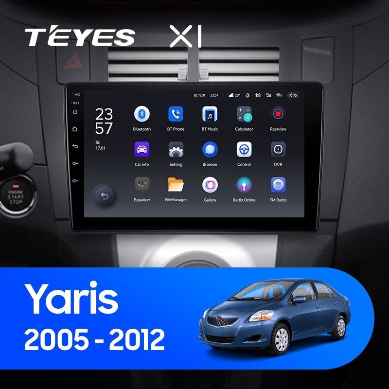 Штатная магнитола Teyes X1 4G 232 Toyota Yaris XP90 2005-2012 2680000₽