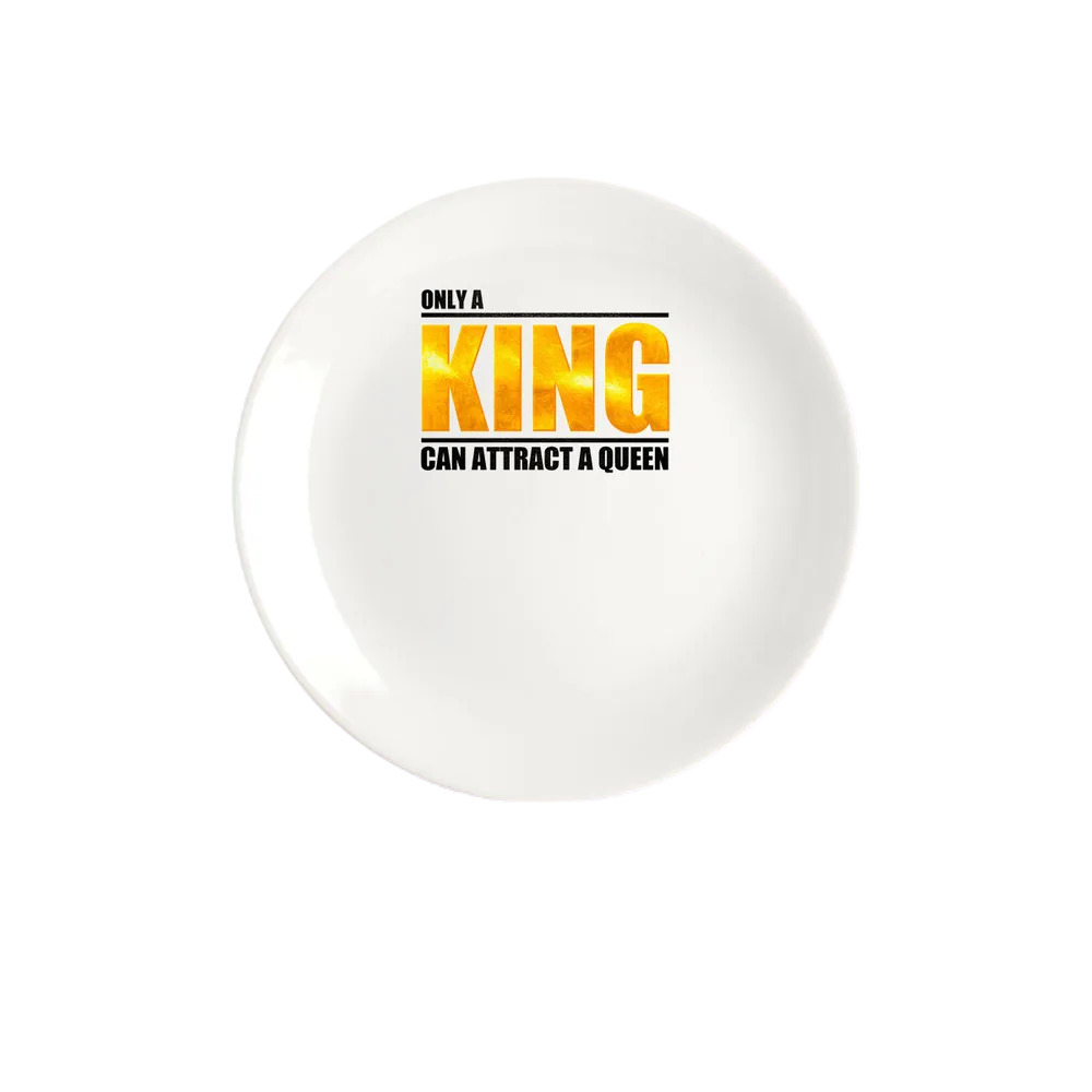 

Тарелка CoolPodarok onlyKING, Белый