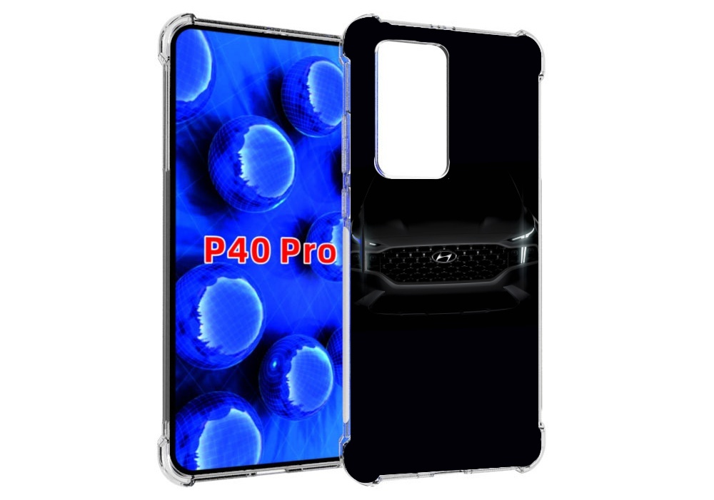 

Чехол MyPads Hyundai хендаи 2 для Huawei P40 Pro противоударный, Прозрачный, Tocco