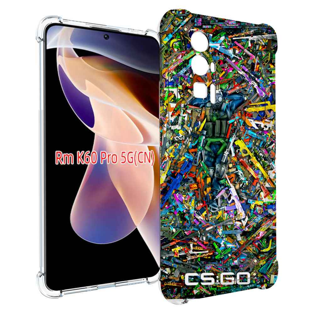 

Чехол MyPads CS GO guns skins мужской для Xiaomi Redmi K60 Pro, Прозрачный, Tocco