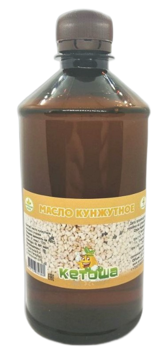 Кунжутное масло Кетоша нерафинированное сыродавленное из кунжута белого, 500мл