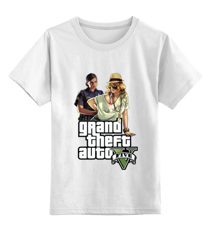 

Футболка детская Printio Gta v girls цв. белый р. 128, Gta v girls